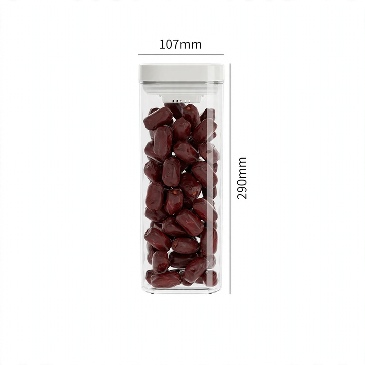 Plastic storage container with pressure seal
