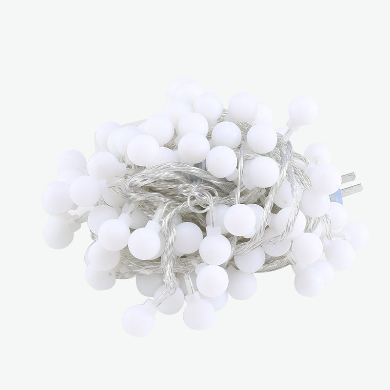 LED string lights with stars and balls for festive decoration