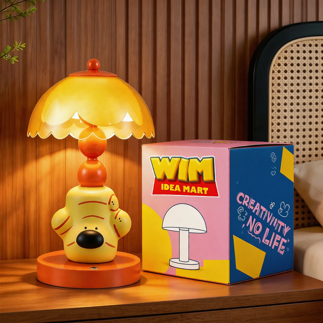 Ginger-Dog Table Lamp, ABS, yellow, color change