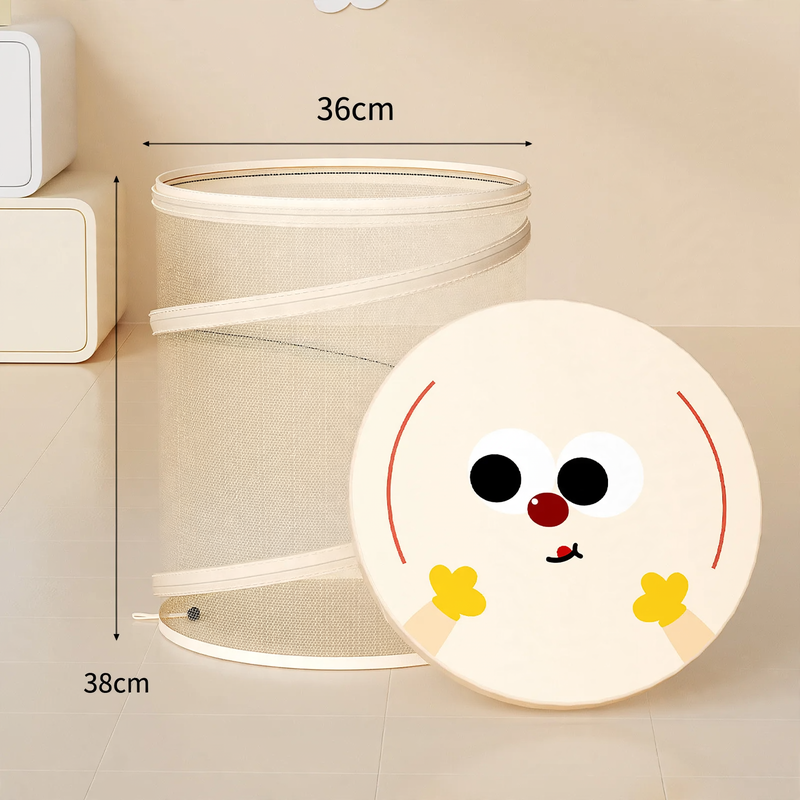 Foldable laundry basket with lid, model 08