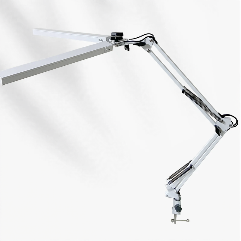 Double head LED clamp lamp with long arm