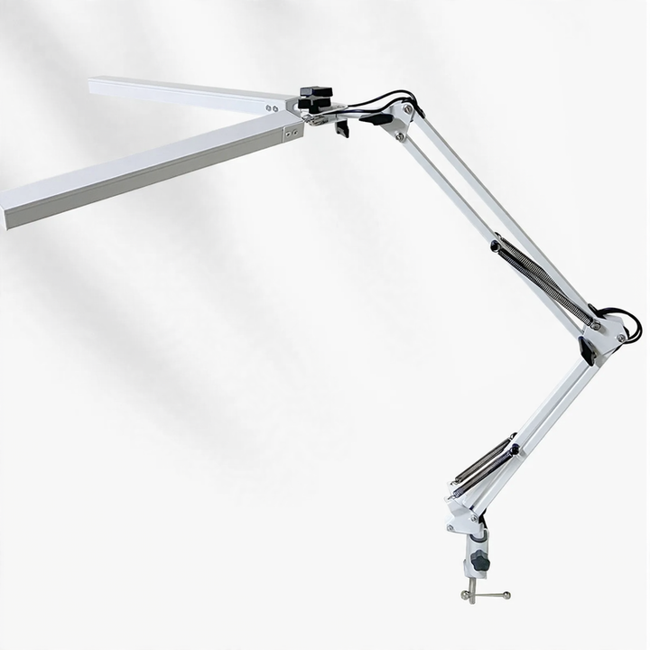 Double head LED clamp lamp with long arm