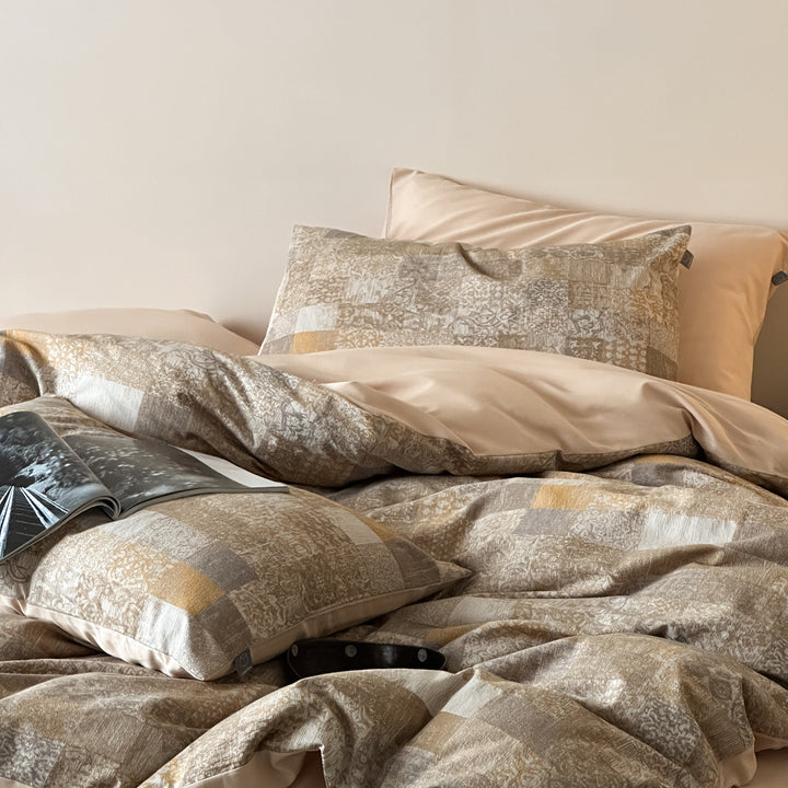 Long-staple cotton bedding, 4-piece, color weaving