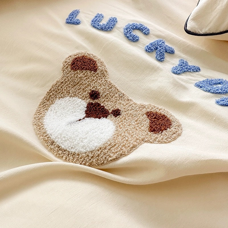 Bedding set made from washed cotton, cartoon design