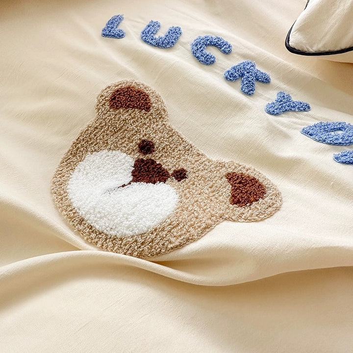 Bedding set made from washed cotton, cartoon design