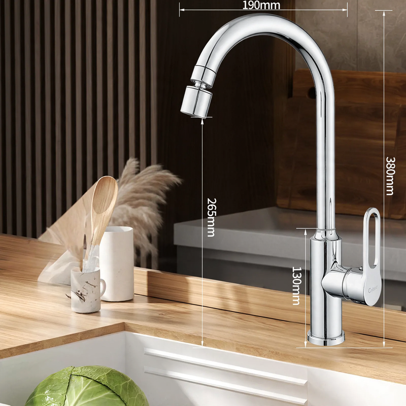 Stainless steel kitchen faucet, mixing or cold water