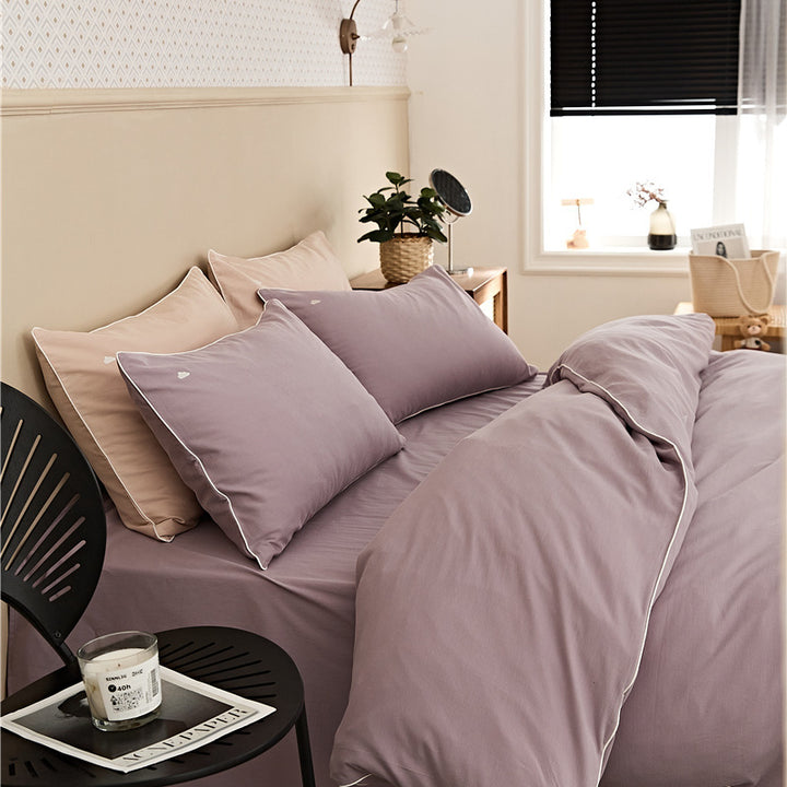 Bedding set, 100s long-staple cotton, brushed, embroidered
