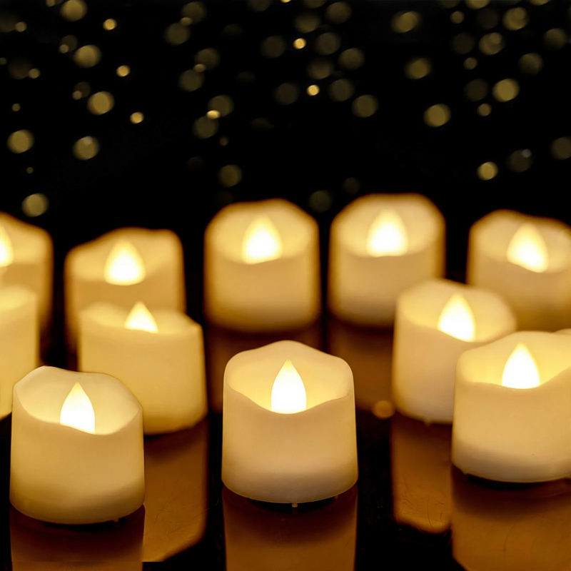 LED wave candle, electronic, PVC