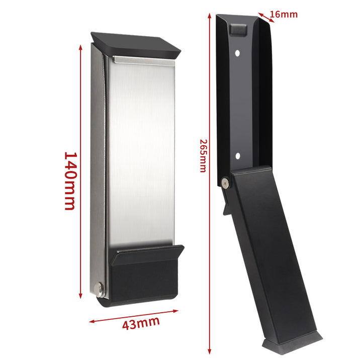 Stainless steel door stopper with foot operation, magnetic