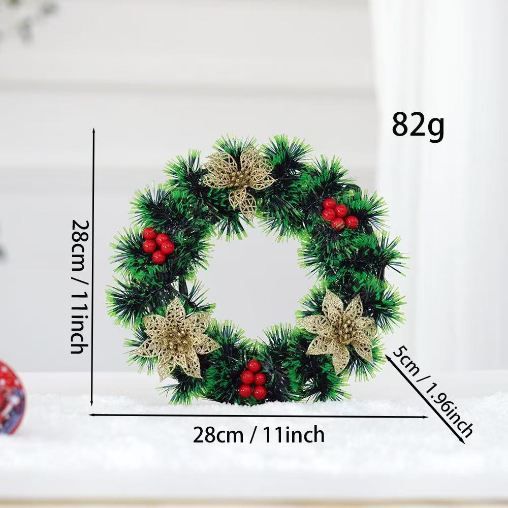 Decorative Christmas wreath with festive accents