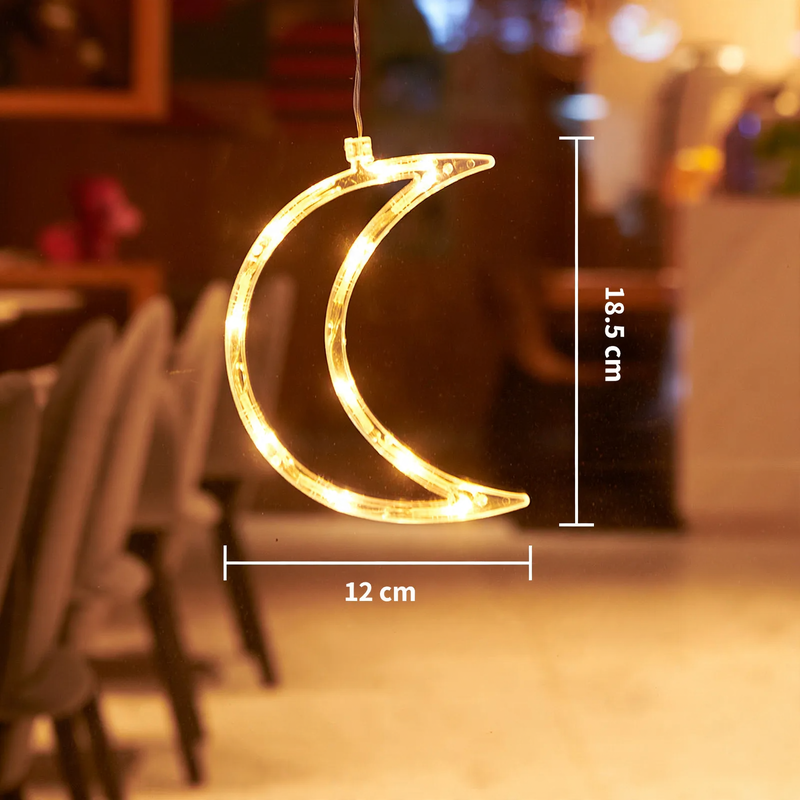 LED window light with suction cup, various designs