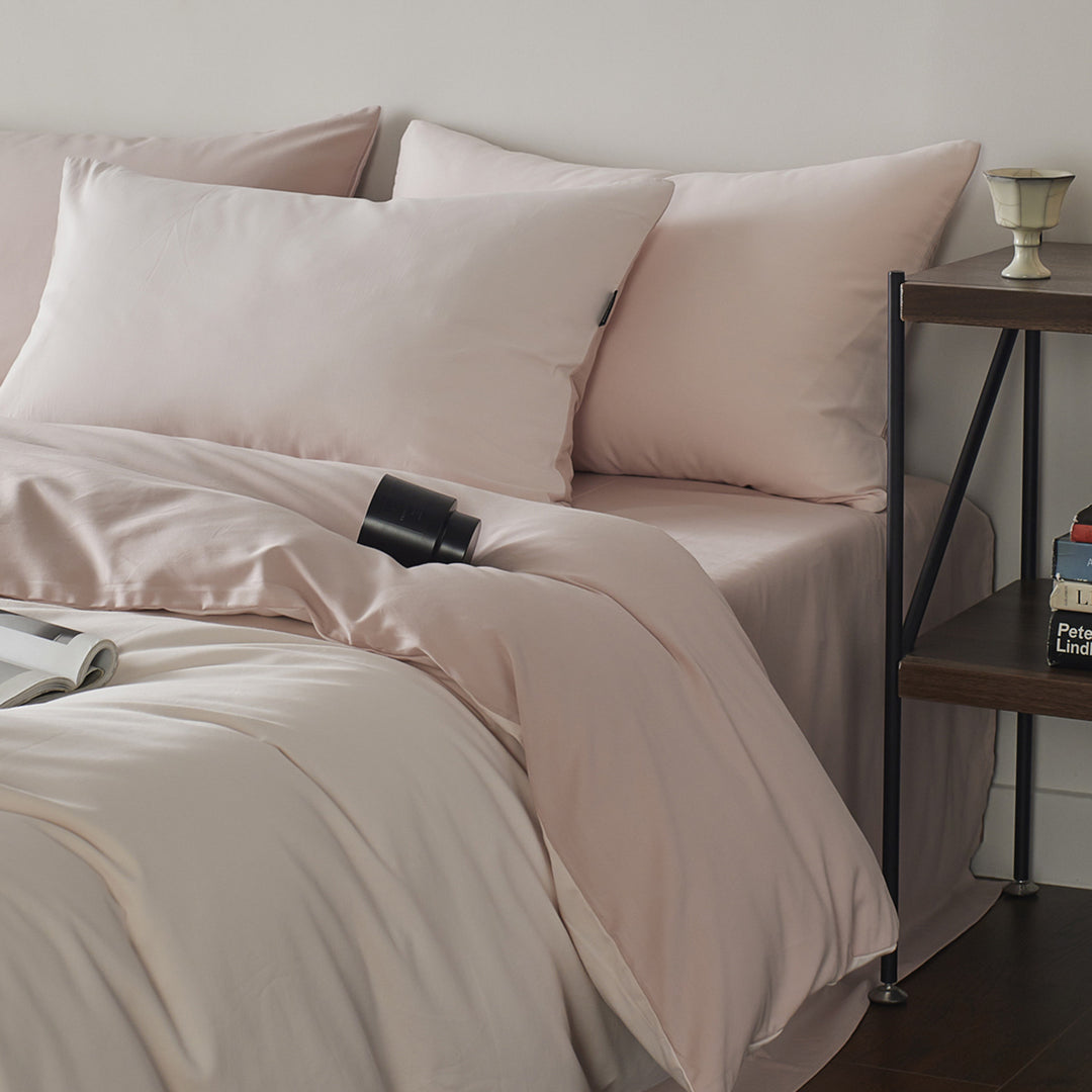Long-staple cotton bedding, 4-piece, lightly brushed