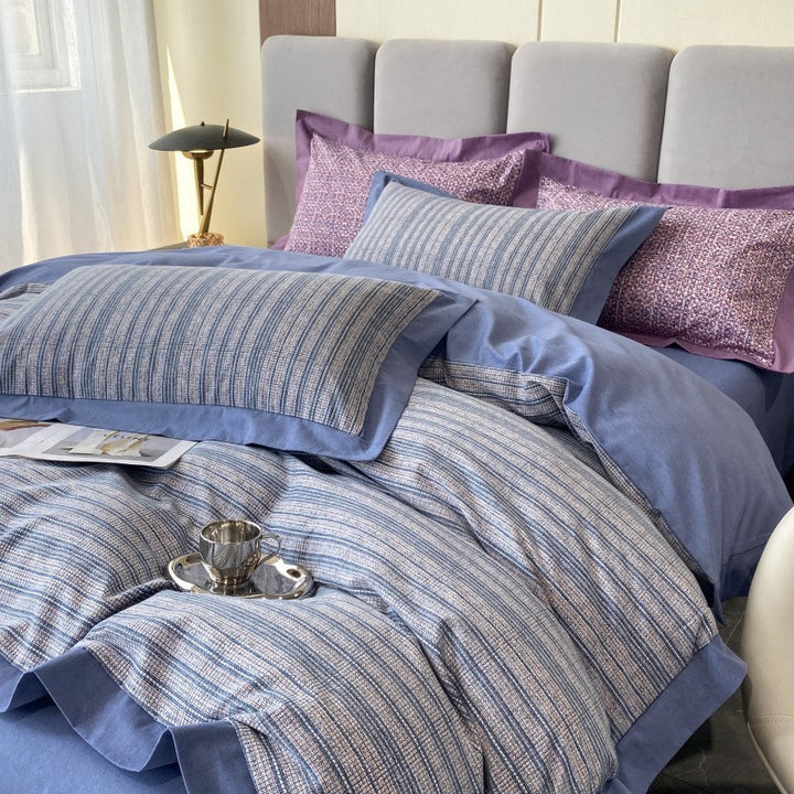 Cotton duvet cover set, brushed, European style
