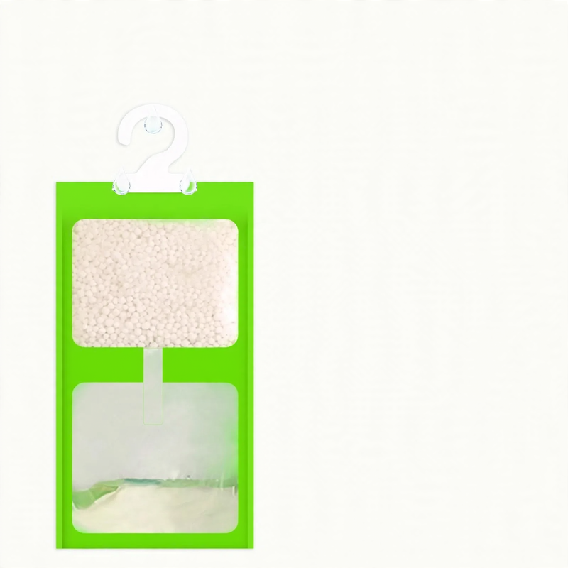 Hanging dehumidifier bag for wardrobes