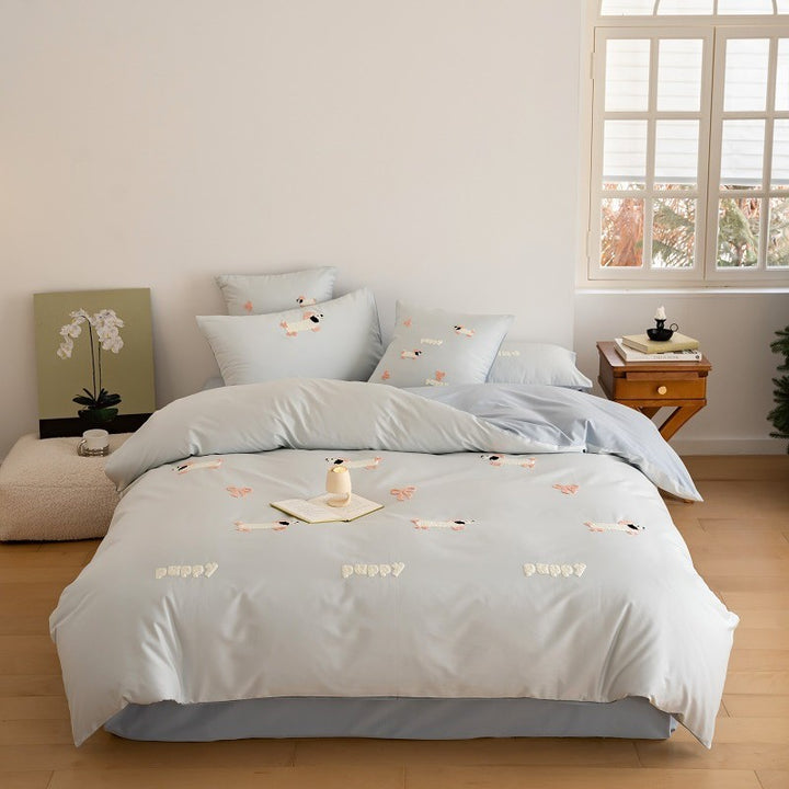 Cotton bedding set, brushed, cartoon design