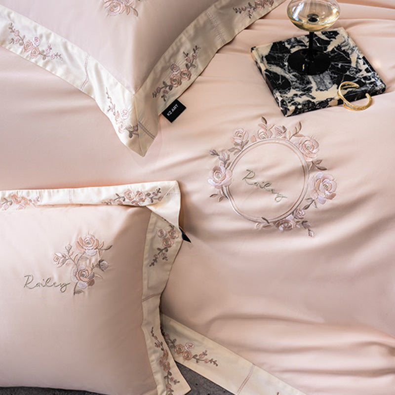Cotton bedding set, long-staple cotton, 4-piece