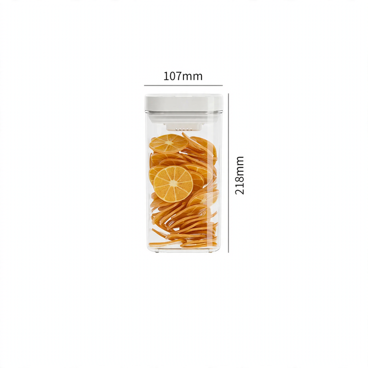 Plastic storage container with pressure seal