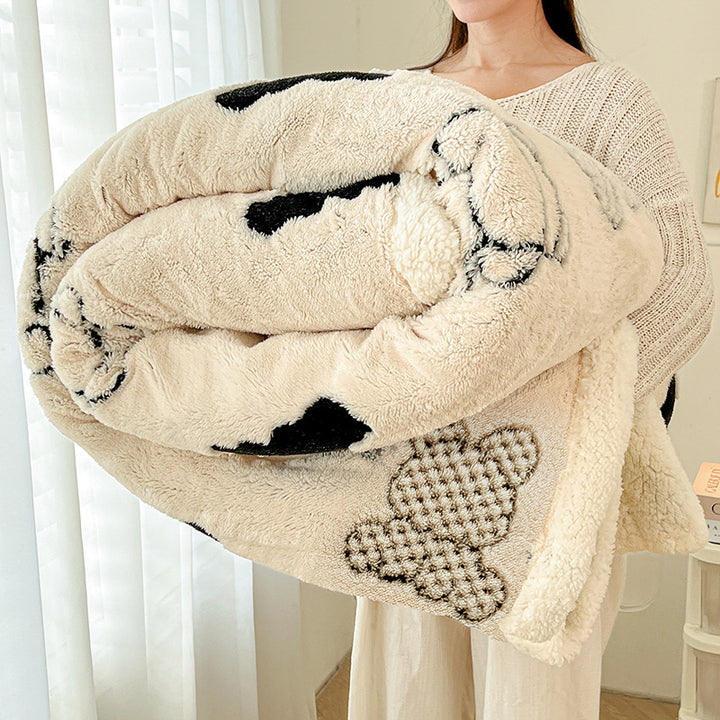 Soft cuddly blanket made of cotton fleece