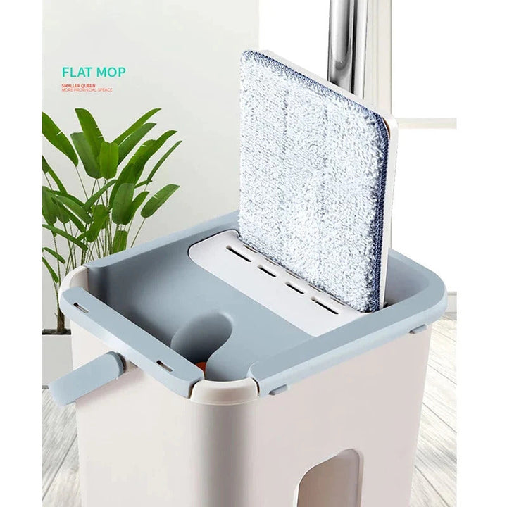 Spin Mop Bucket With Reusable Mop Pads Stornfield