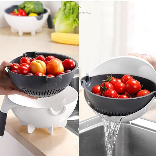 Multi Manual Vegetable Slicer Strainer Bowl Stornfield
