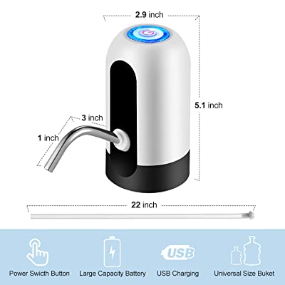 Portable Water Dispenser USB Rechargeable Pump Stornfield