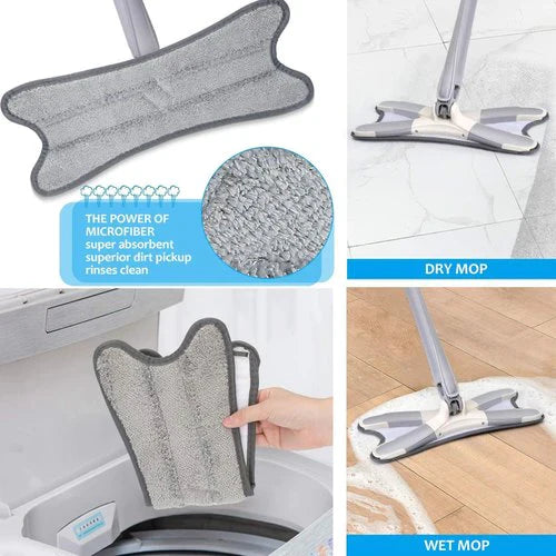 360 Degree X-Type Self-Wringing Flat Floor Mop Stornfield
