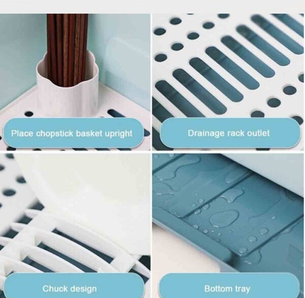 Dish Rack Covered With Drainage Tray Stornfield