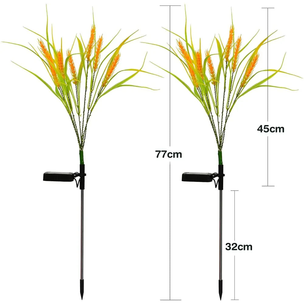2-piece pack solar wheat ear lights Stornfield