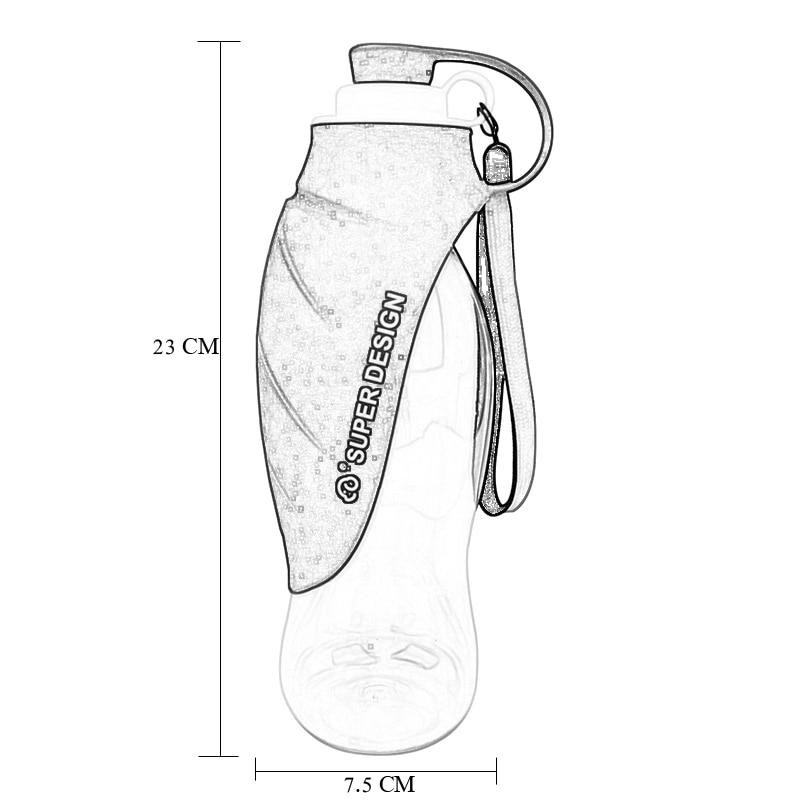 2 in 1 Dog Water Bottle (580 ml/20 oz) | Stornfield