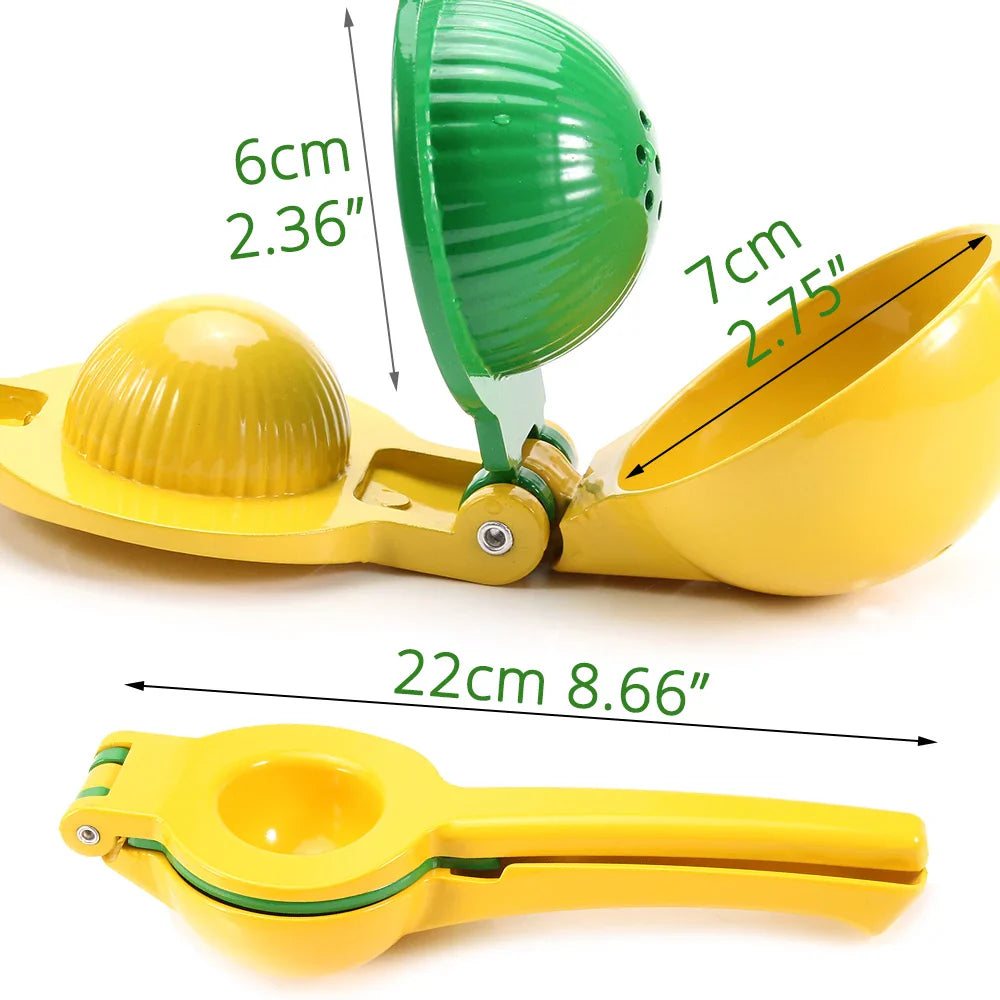 2-In-1 Aluminum Lemon Lime Squeezer and Hand Manual Citrus Juicer | Stornfield