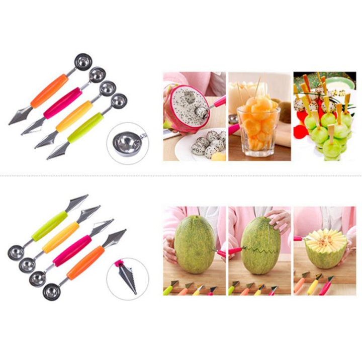 2 In 1 Ice Cream Ball Spoon Double Stainless Steel Carving Knife | Stornfield
