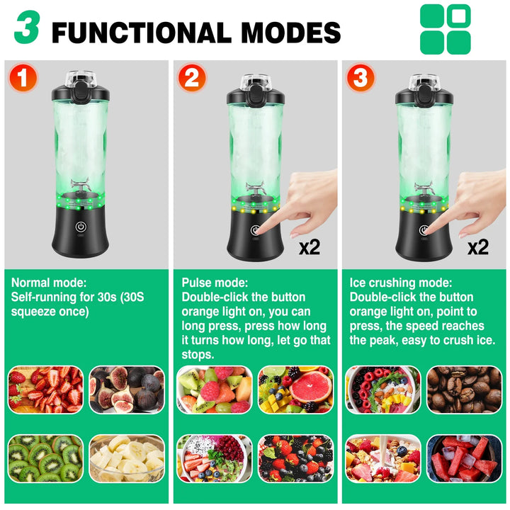 2 in 1 Portable Blender Electric Juicer and Smoothie Mixer Mini Blender | Stornfield
