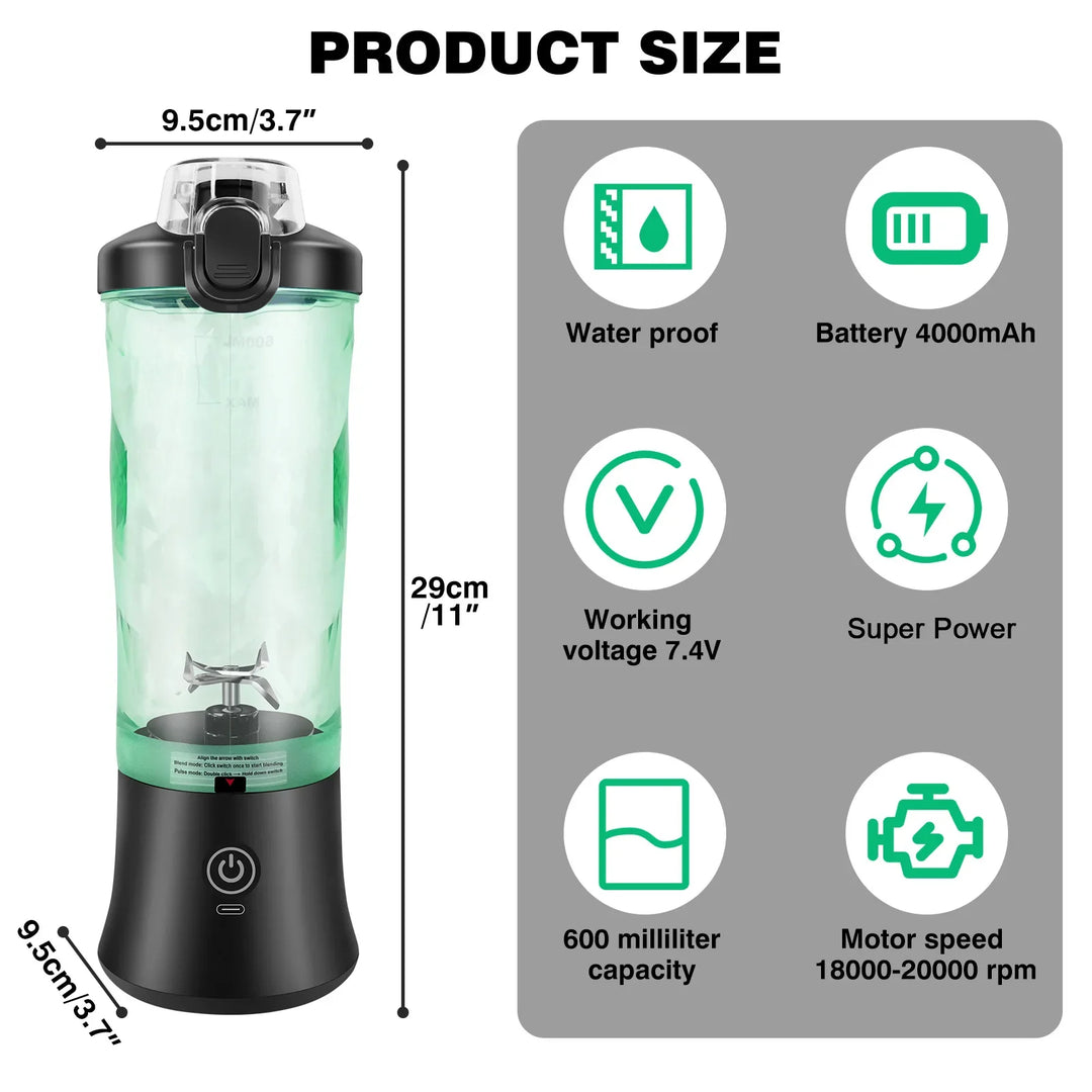 2 in 1 Portable Blender Electric Juicer and Smoothie Mixer Mini Blender | Stornfield