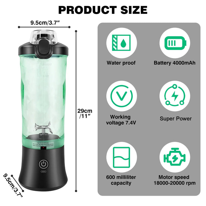 2 in 1 Portable Blender Electric Juicer and Smoothie Mixer Mini Blender | Stornfield