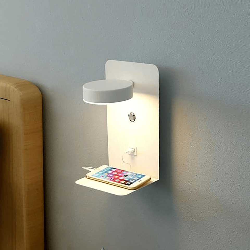 Stornfield | Night light with charger - BrightHub - 330° Rotation - Charging station