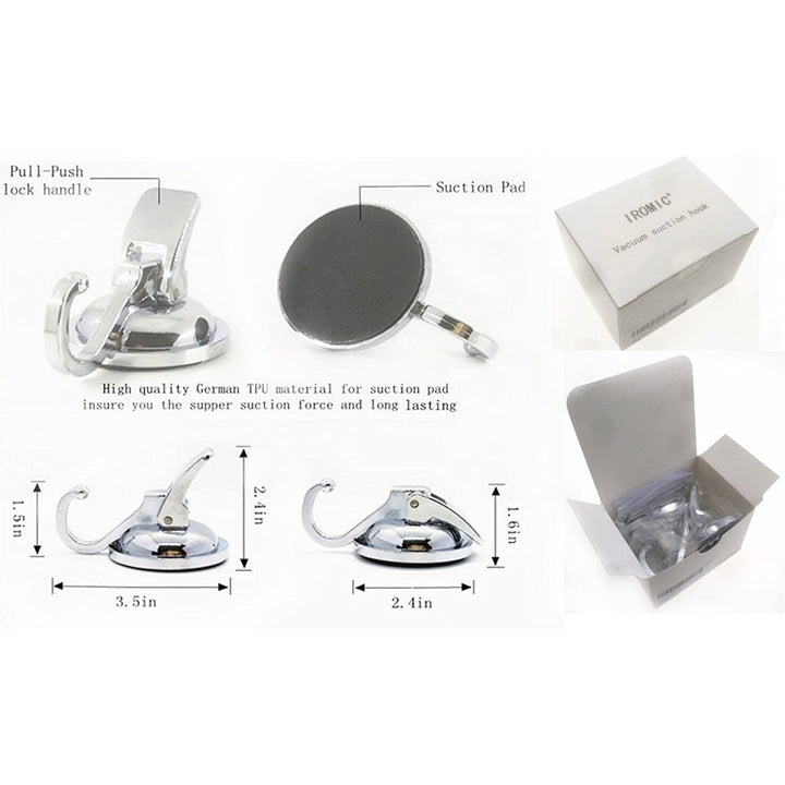 Stornfield | 2-Pack: Heavy-Duty Suction Cup Hooks