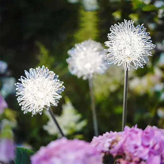 Stornfield | 2-Pack : lumières de jardin à dandelion solaires extérieures