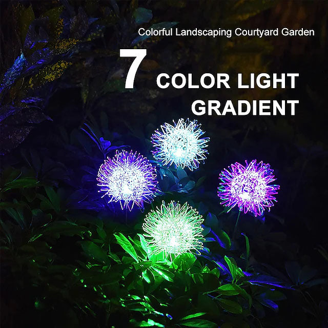 Stornfield | 2-Pack : lumières de jardin à dandelion solaires extérieures