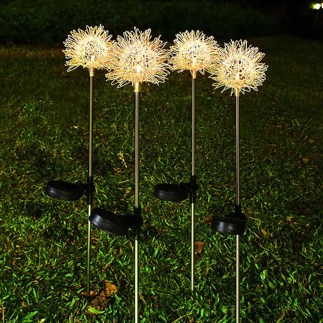 Stornfield | 2-Pack : lumières de jardin à dandelion solaires extérieures