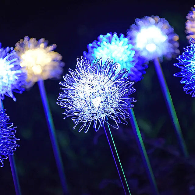 Stornfield | 2-Pack : lumières de jardin à dandelion solaires extérieures