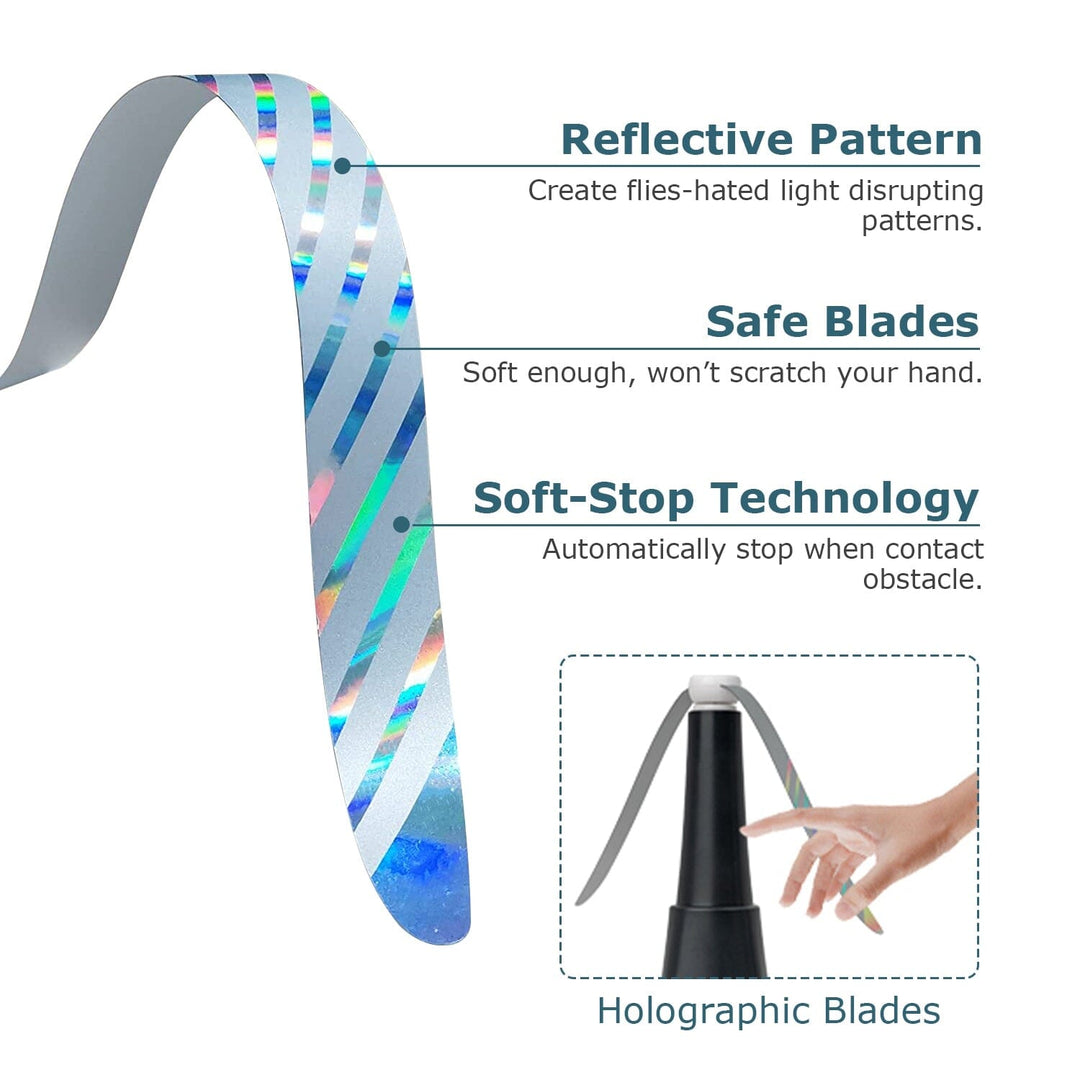 Stornfield | 2-pack: Portable Fan with Reflective Fly Repellent, Rechargeable Battery-Operated