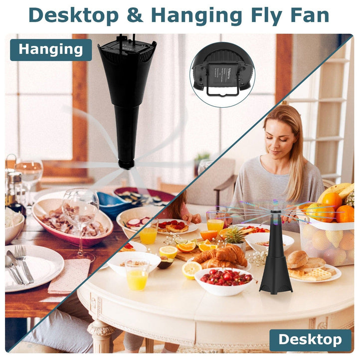 Stornfield | 2-pack: Portable Fan with Reflective Fly Repellent, Rechargeable Battery-Operated