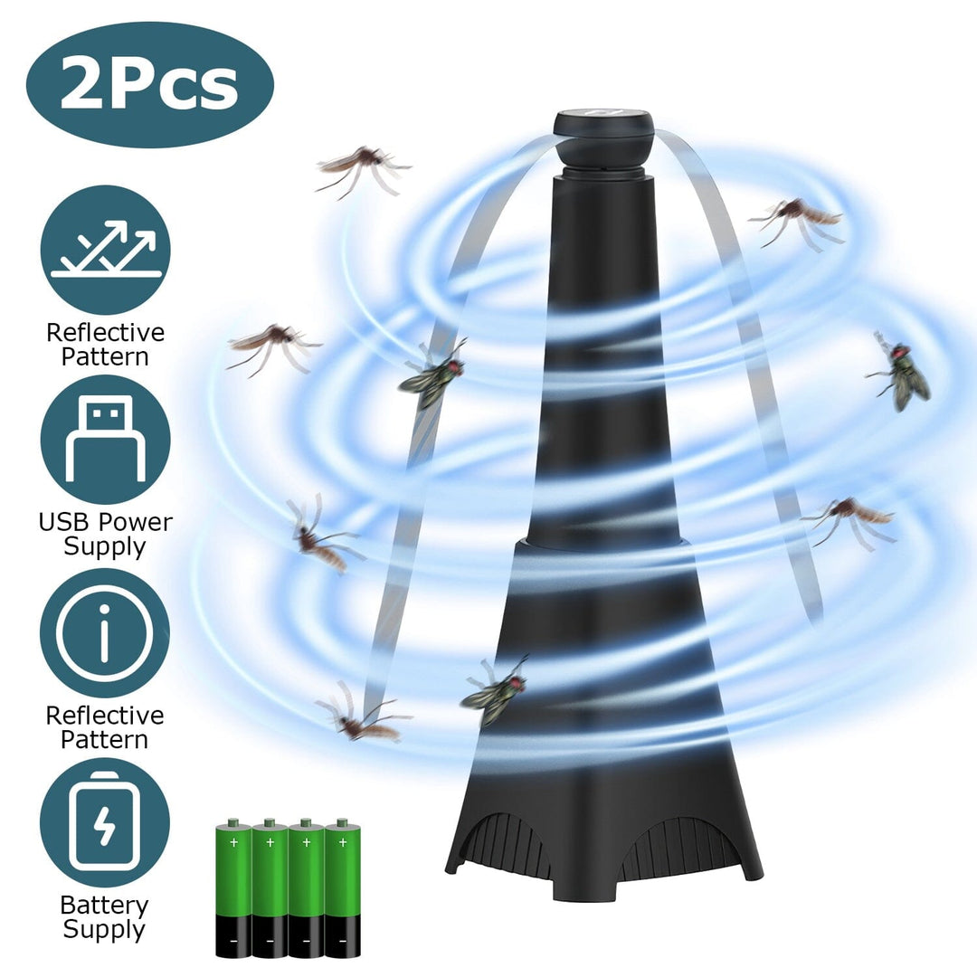 Stornfield | 2-pack: Portable Fan with Reflective Fly Repellent, Rechargeable Battery-Operated