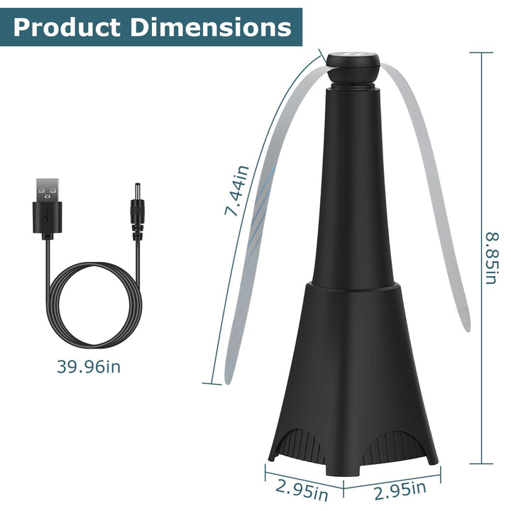 Stornfield | 2-pack: Portable Fan with Reflective Fly Repellent, Rechargeable Battery-Operated