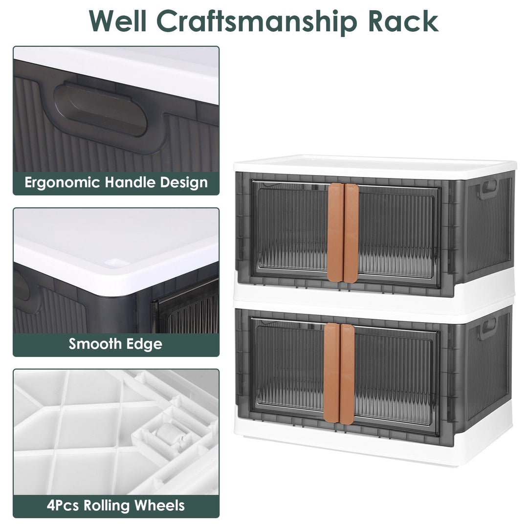 Stornfield | 2 Pieces: Stackable and Collapsible Storage Containers with Lids
