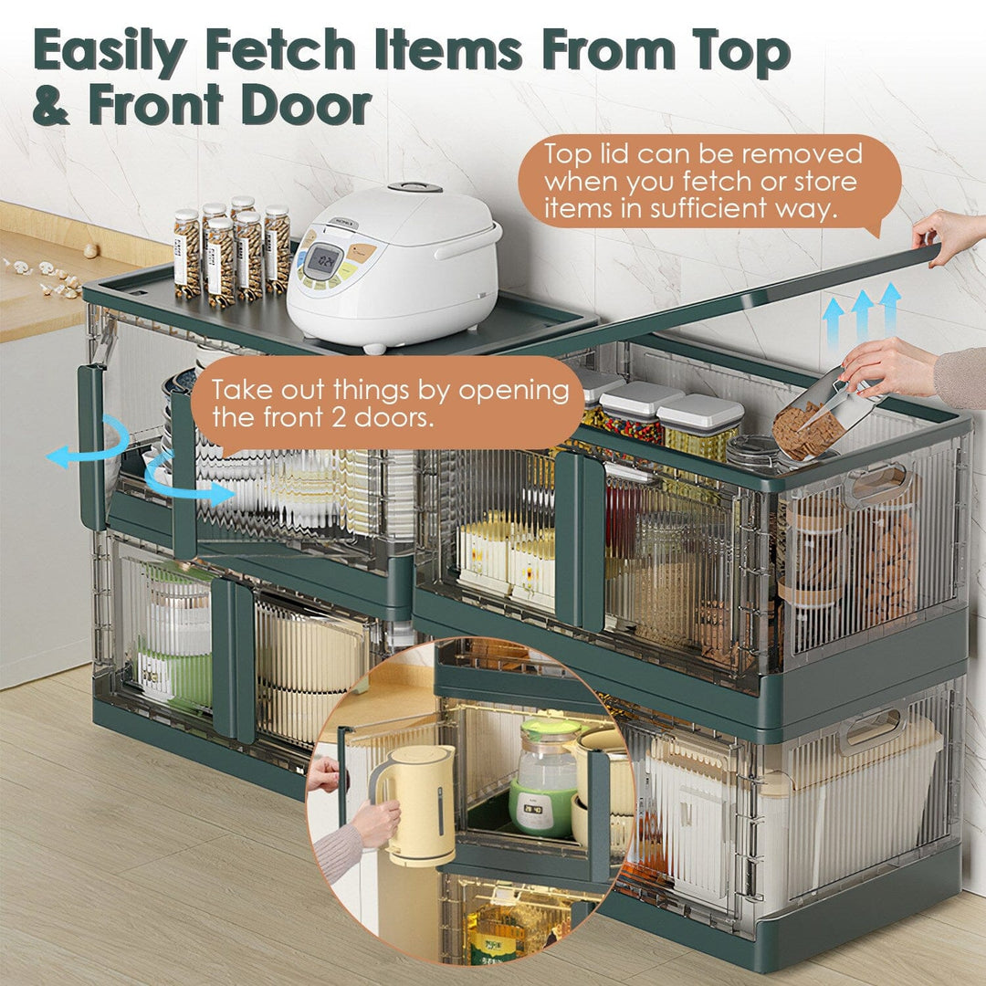 Stornfield | 2 Pieces: Stackable and Collapsible Storage Containers with Lids