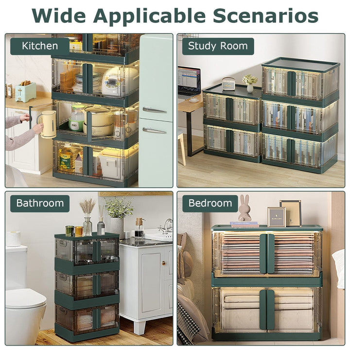 Stornfield | 2 Pieces: Stackable and Collapsible Storage Containers with Lids