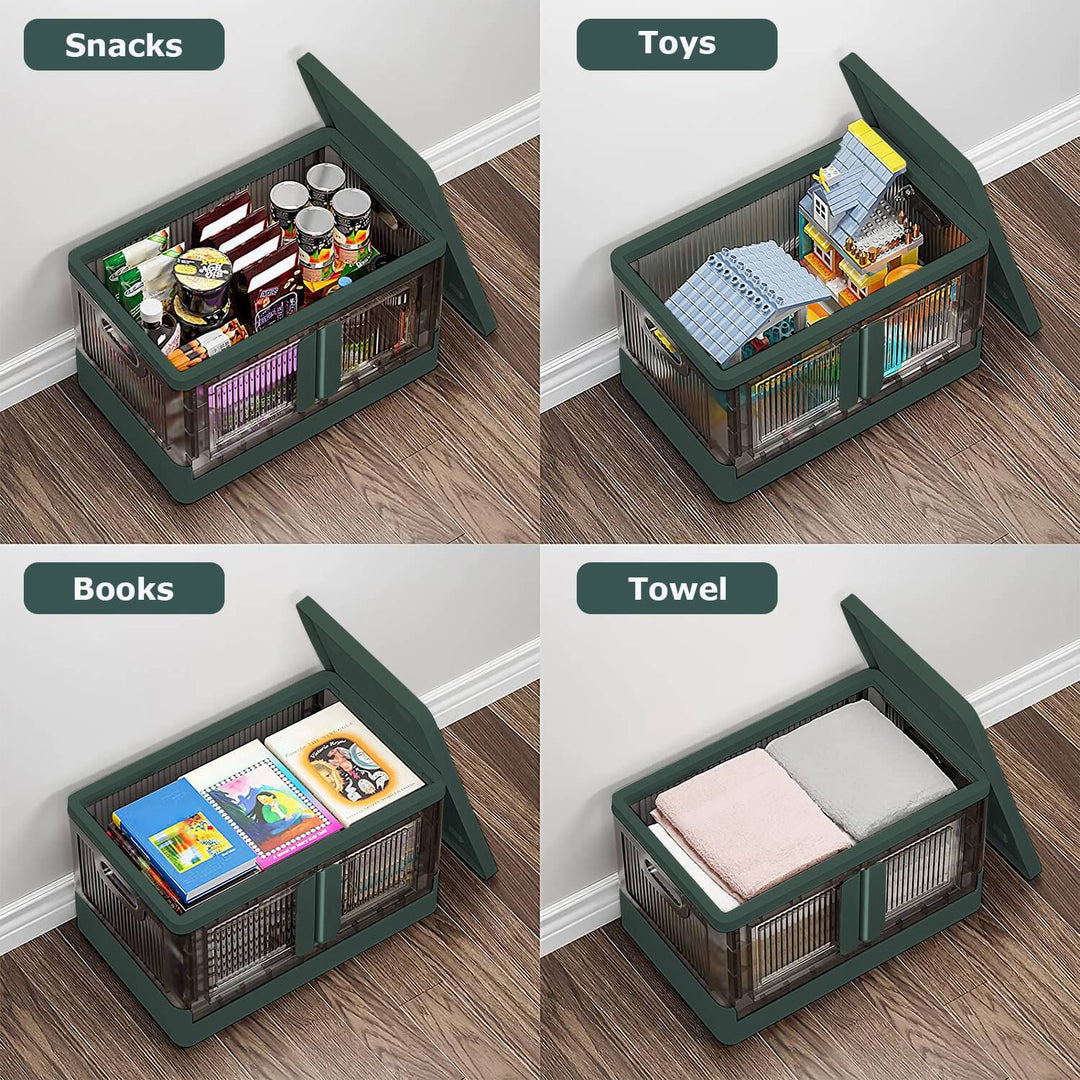 Stornfield | 2 Pieces: Stackable and Collapsible Storage Containers with Lids
