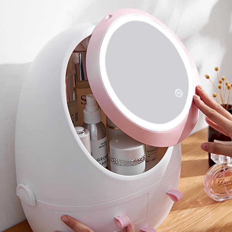 LED Mirror Cosmetic Storage Box | Stornfield