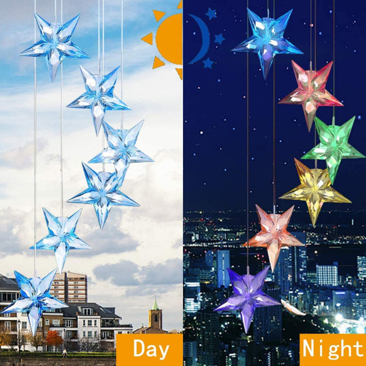 LED Solar Butterfly Wind Chime Garden Hanging Light Stornfield